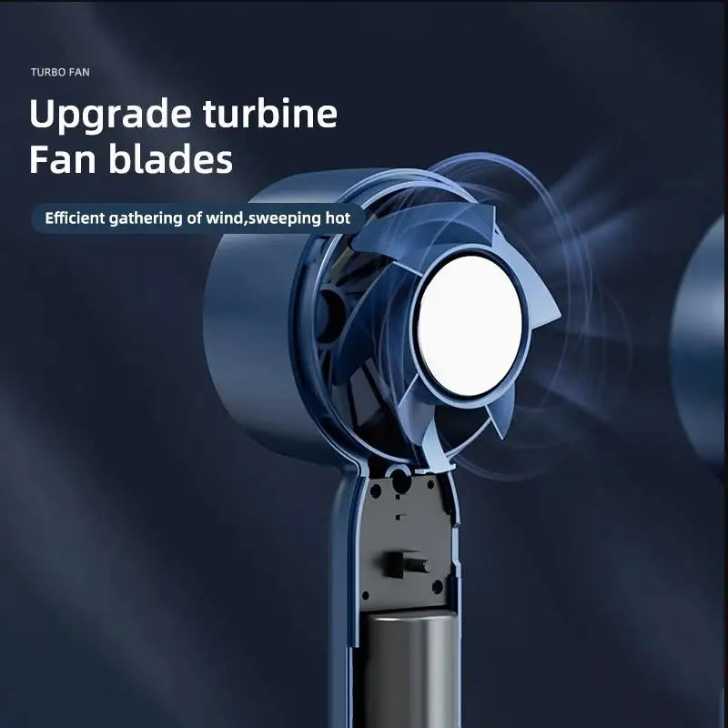 Portable Hand Fan Air Fan Cooler Outdoor Electric Fan Portable Air Conditioner Mini Cooler Cooling USB Rechargeable Cold Fan