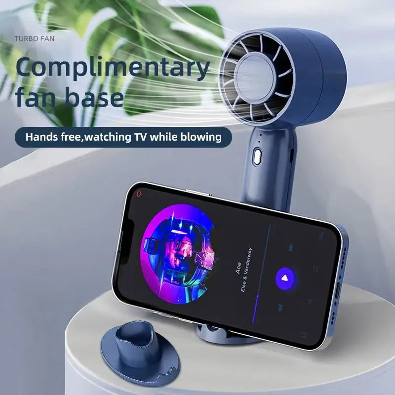 Portable Hand Fan Air Fan Cooler Outdoor Electric Fan Portable Air Conditioner Mini Cooler Cooling USB Rechargeable Cold Fan